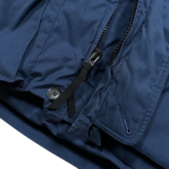 Vintage 80s 90s Eddie Bauer Down Polar Parka Real Fur Trim Blue Coat Mens XL - Picture 7 of 13